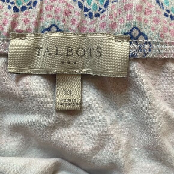 Talbots Cotton Skirt XL Printed Seashell Preppy Pickleball Travel Resort - Picture 5 of 8